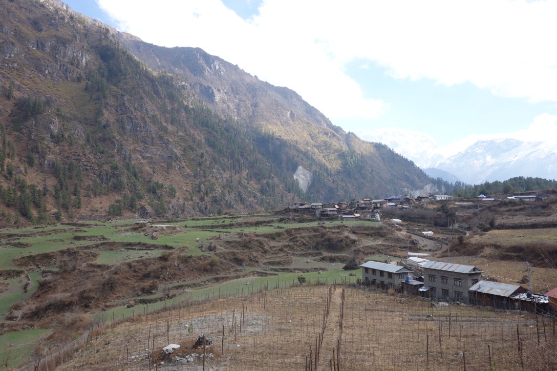 annapurna circuit nepal himalayas farm