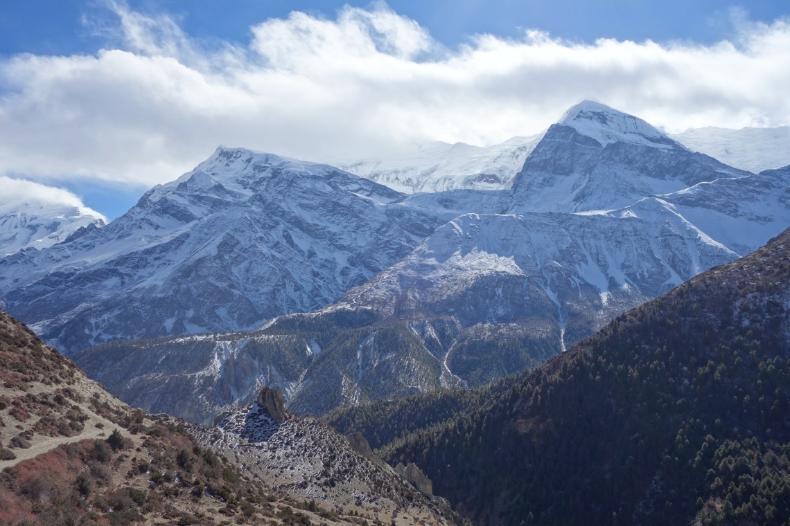 mountains nepal annapurna circuit himalayas snow winter (3)