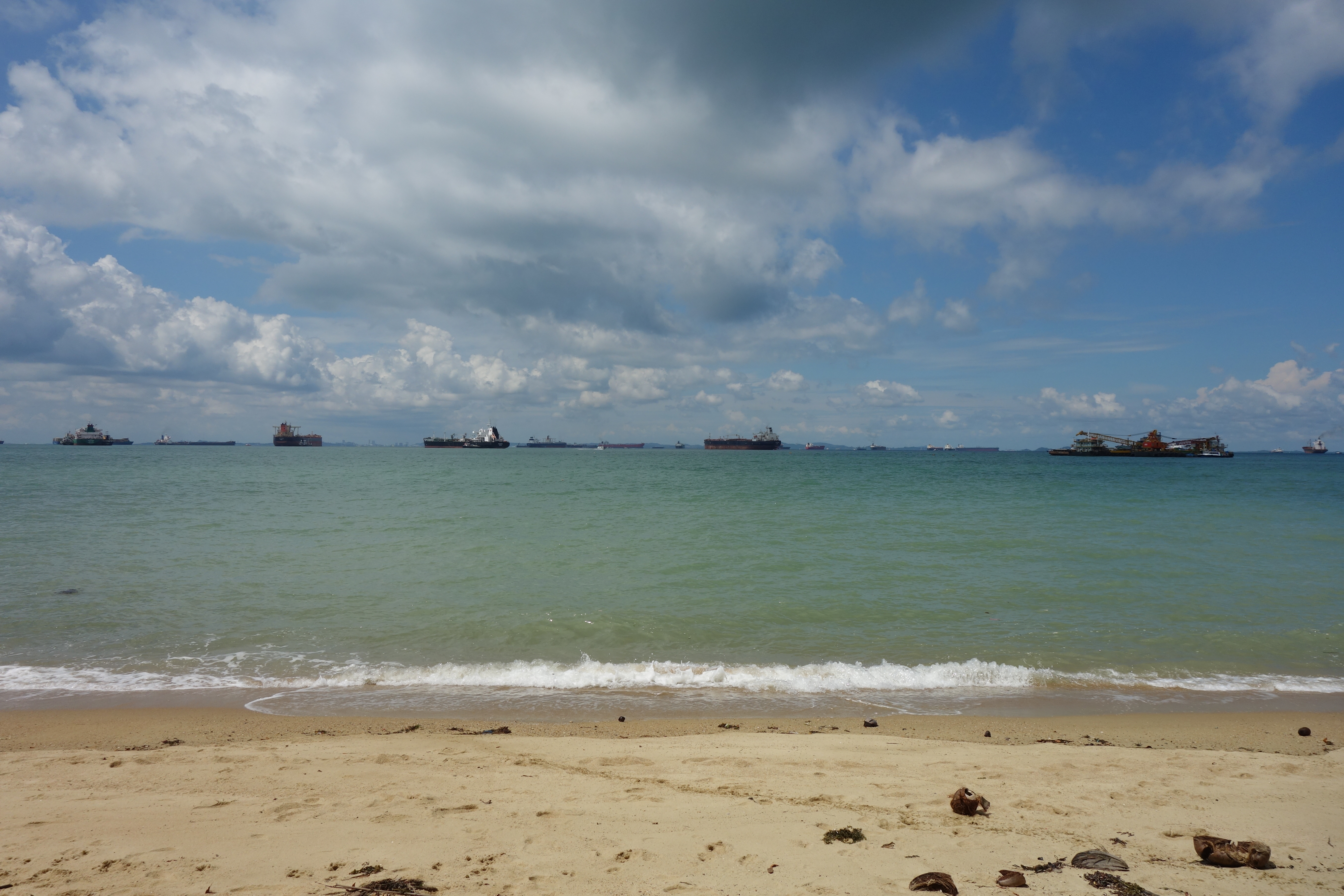 Ships seen from East Coast Park.