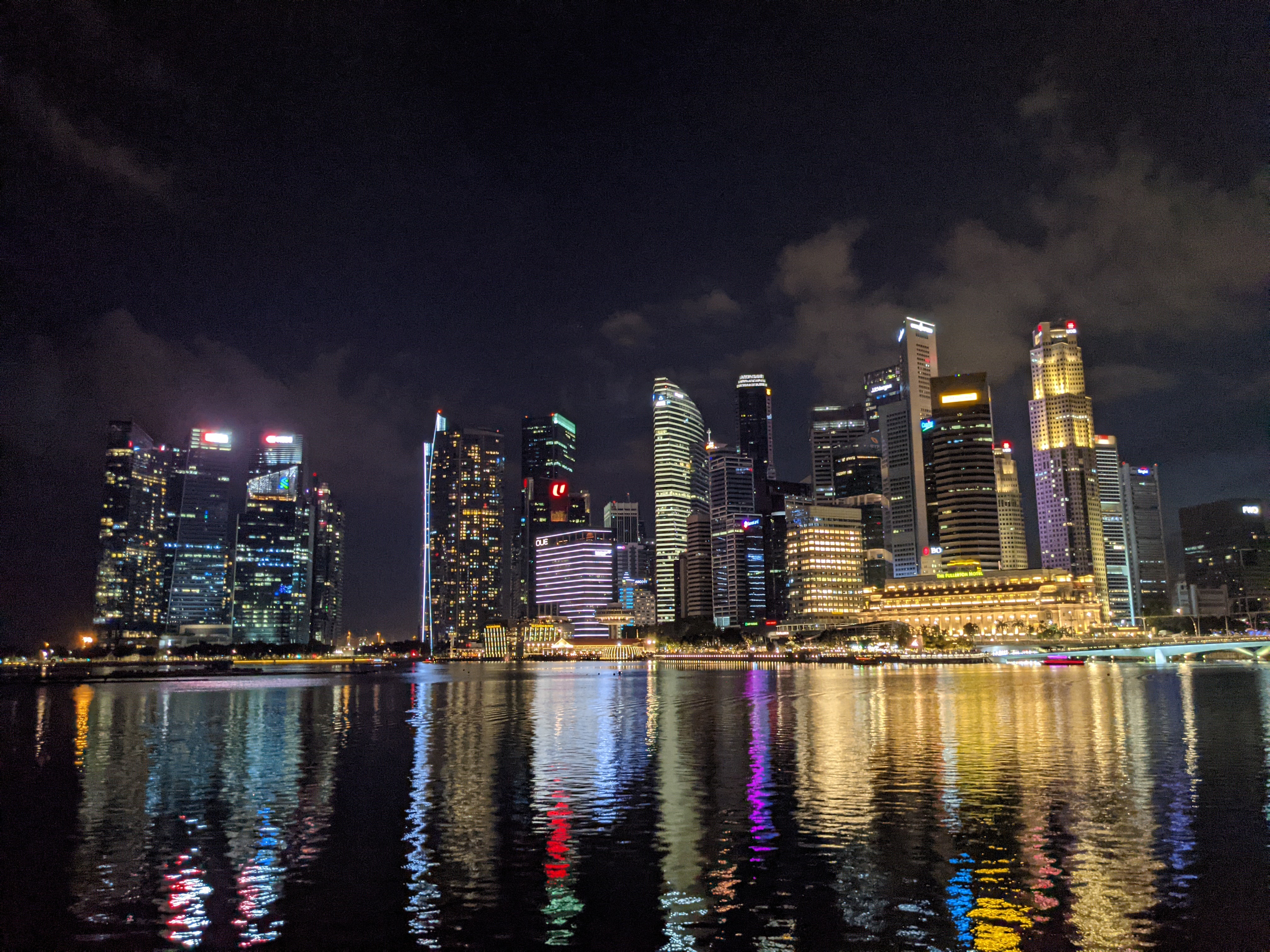 Marina Bay can be quite pretty at night.
